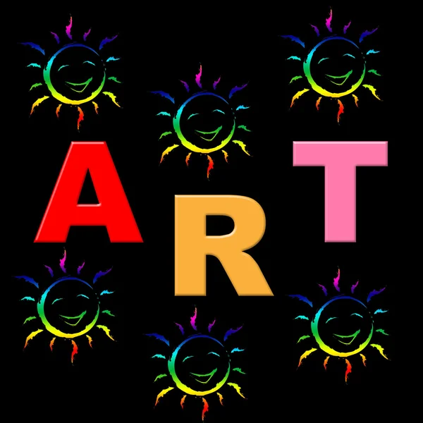 Kids Art Shows Draw Artistic And Crafts — Stock Photo, Image