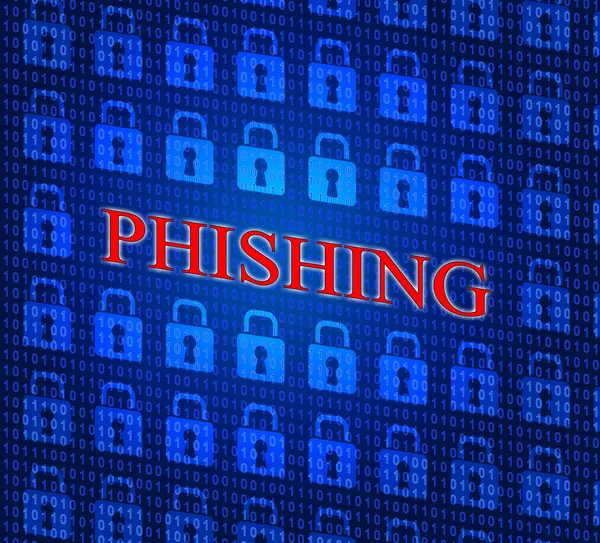 Hacked Phishing Means Threat Theft And Crack — Stock Photo, Image