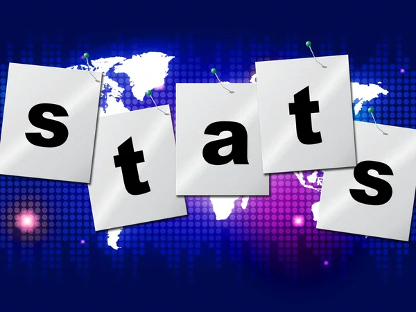 Statistieken stats betekent verslag bytes en analyseren — Stockfoto