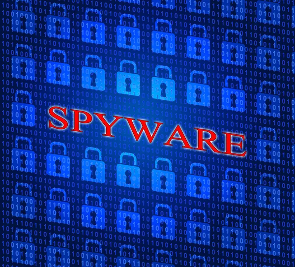 Hacked Spyware Shows Hacking Cyber And Theft — Stock Photo, Image