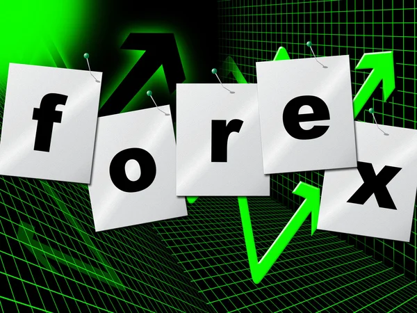 Forex Graph Means Foreign Exchange And Currency — Stock Photo, Image