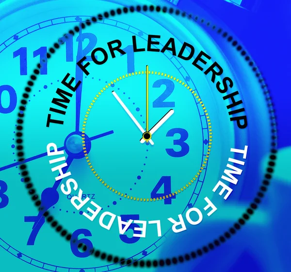 Time For Leadership Represents Influence Command And Manage — Stok fotoğraf