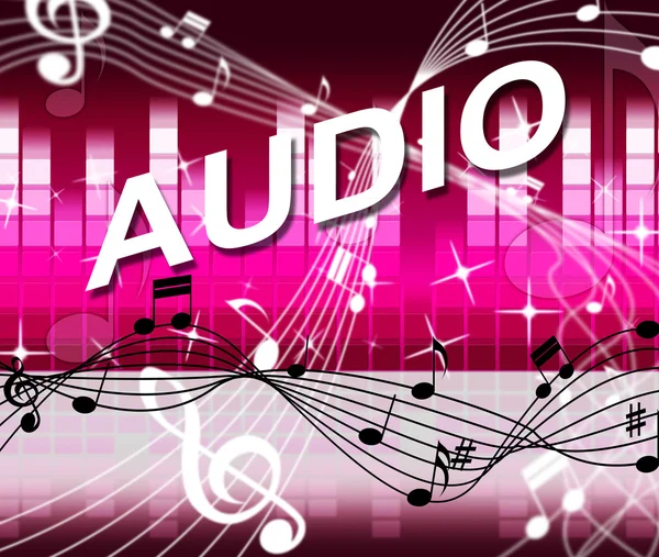 Audio Music Shows Bass Clef And Melody — Stock Photo, Image