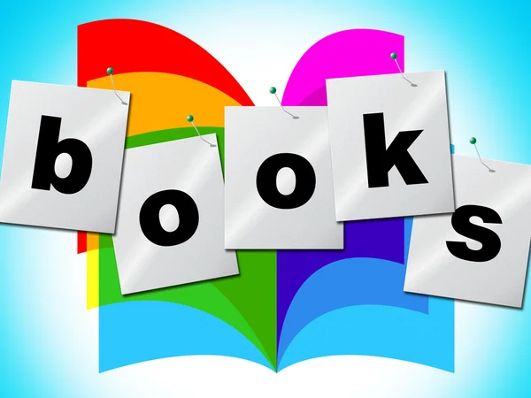 Education Books Indicates Textbook Fiction And Tutoring — Stock Photo, Image