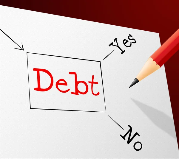 Debt Choice Shows Financial Obligation And Arrears — Stock Photo, Image