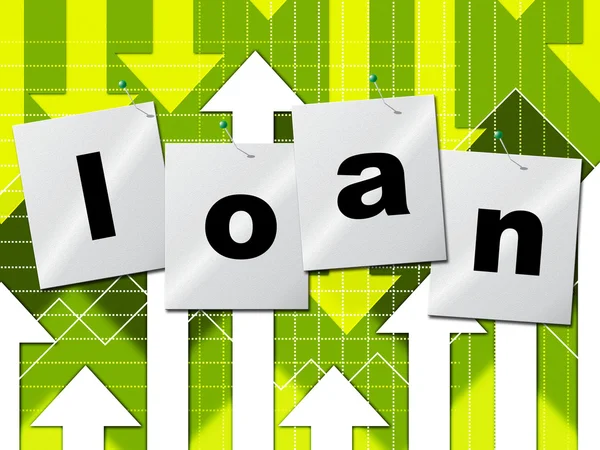 Borrow Loans Means Funding Borrows And Borrowing — Stock Photo, Image