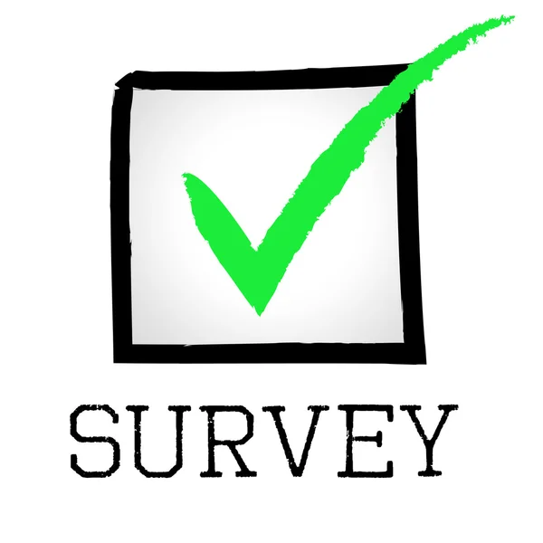 Survey Tick Means Confirmed Polling And Passed — Stock Photo, Image