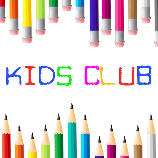 Kids Club Means Apply Toddlers And Youngsters — Stock Photo, Image