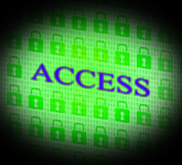 Beveiligde toegang tot het vertegenwoordigt beschermen versleutelen en toegankelijk — Stockfoto