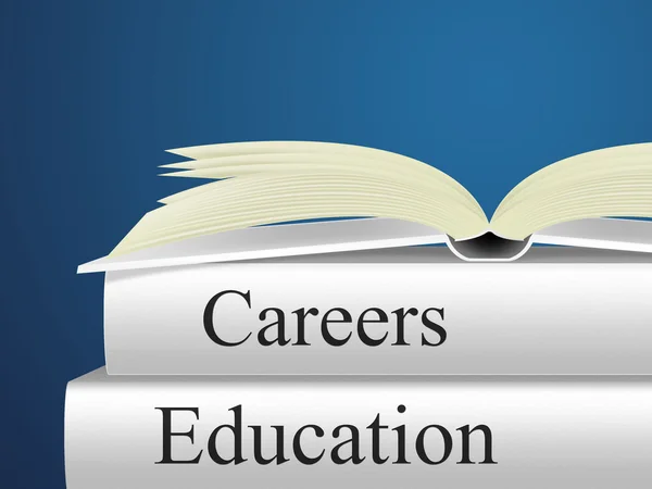 Onderwijs carrière vertegenwoordigt lijn van werk en college — Stockfoto