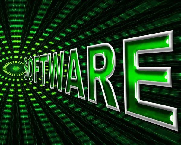 Tecnologia del software significa Shareware digitale e programmazione — Foto Stock