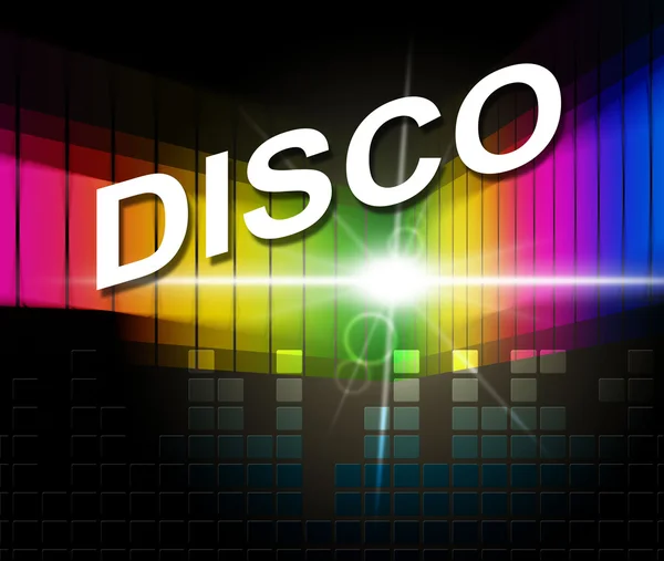 Disco Music Representa la Banda de Sonido y Acústica — Foto de Stock