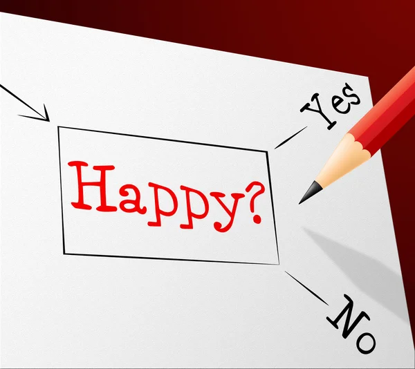 Happy Choice Represents Joy Cheerful And Alternative — Stock Photo, Image