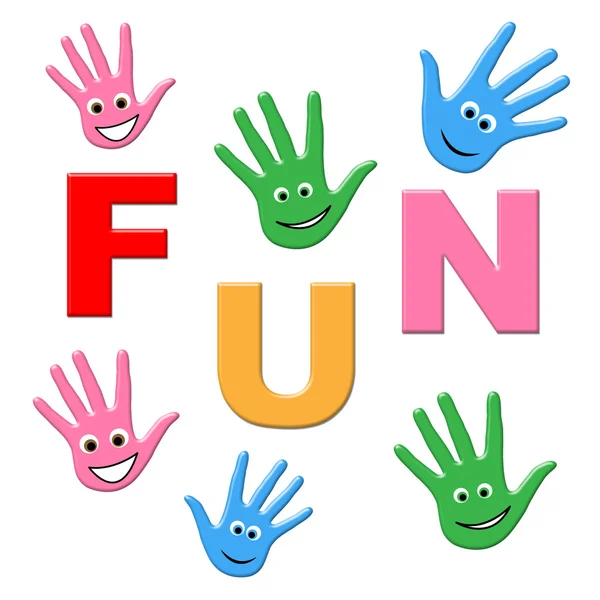 Joy Fun Means Childhood Youngster And Happy — Stock Photo, Image