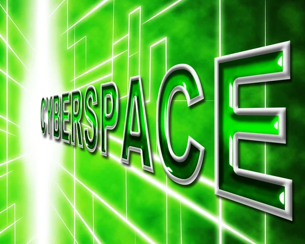 Cyberspace Internet Means World Wide Web And Digital — Stock Photo, Image