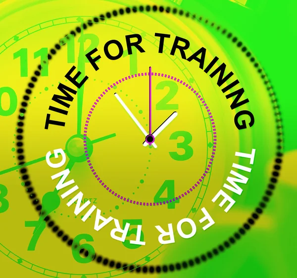 Tempo para treinamento Representa Instruindo Educação e Lições — Fotografia de Stock
