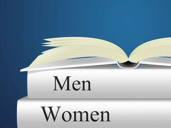 Women Books Means Woman Fiction And Lady — Stock Photo, Image