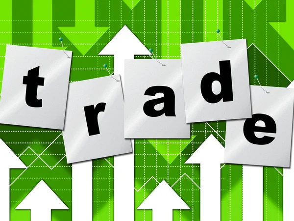 Trading Trade Means Selling Import And Buying — Stock Photo, Image