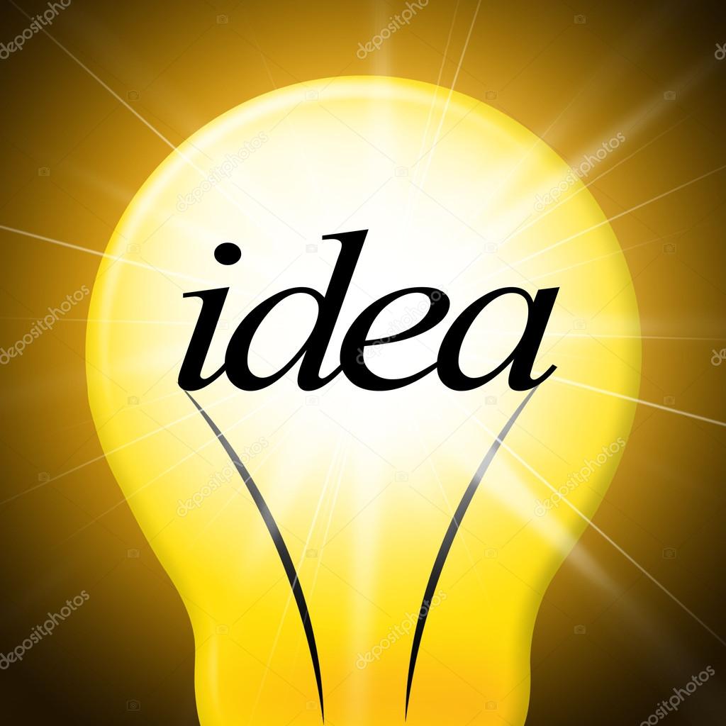 Ideas Lightbulb Represents Creative Conception And Concepts
