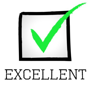 Tick Excellent Shows Correct Perfect And Perfection clipart