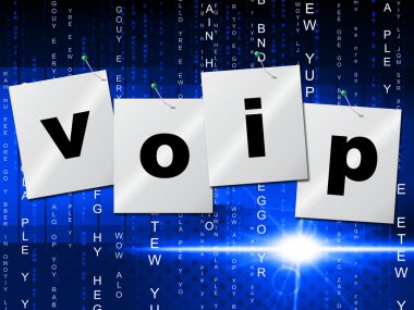 VoIP iletişim ve iletişim internet telefonu temsil eder