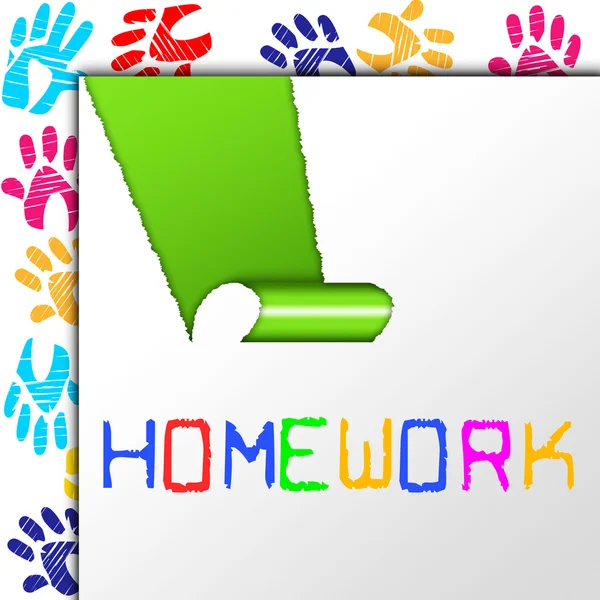 School Homework Shows University Training And Learn — Stock Photo, Image