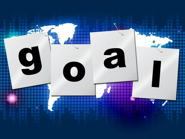 Goals Goal Means Desires Aspiration And Future — Stock Photo, Image