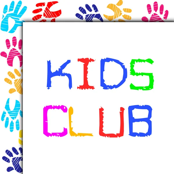 Kids Club Represents Toddlers Association And Childhood — Stock Photo, Image