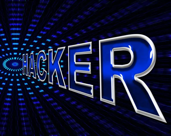 Computer Hacker Indicates Hacking Hacked And Malware — Stock Photo, Image