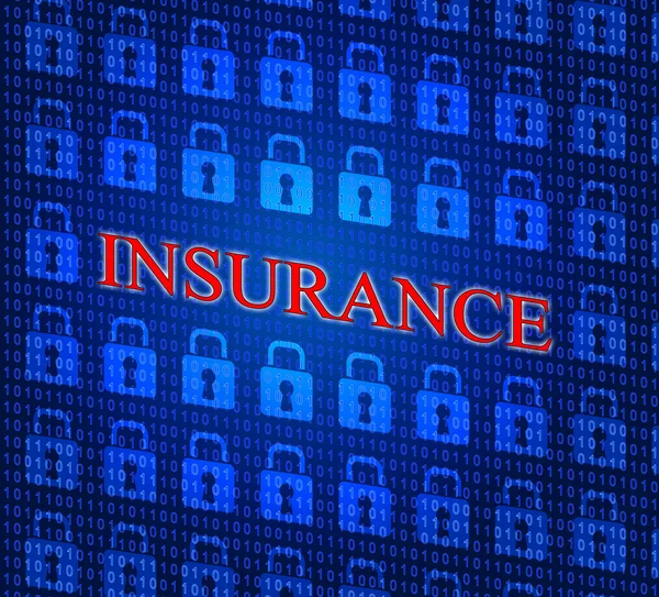 Online Insurance Represents World Wide Web And Indemnity — Stock Photo, Image