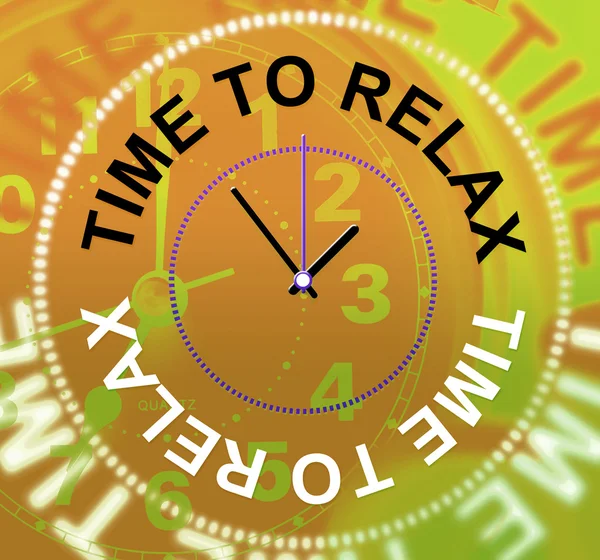 Time To Relax Represents Pleasure Recreation And Break — Stock Photo, Image