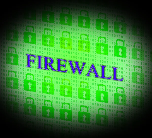 Firewall Security significa que no hay acceso y cifrado —  Fotos de Stock