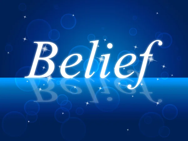 Believe Word Represents Belive In Yourself And Confidence — Stock Photo, Image