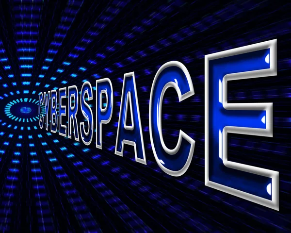 Cyberspace Internet représente le World Wide Web et le numérique — Photo