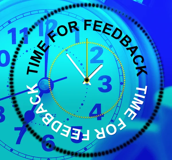 Zeit für Feedback zeigt Reaktion Kommentar und Umfrage応答コメントとアンケートのフィードバックのための時間を示しています — ストック写真