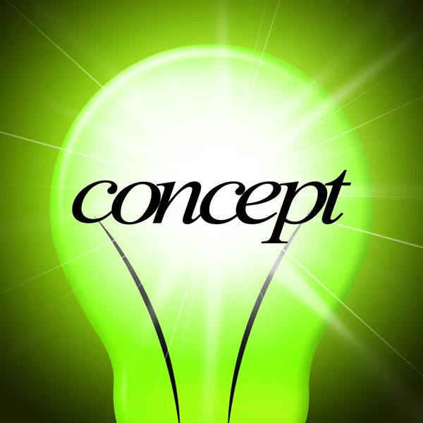 Concepts Le concept indique la pensée, l'invention et la théorie — Photo