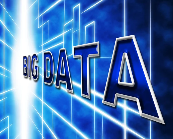 Big Data Indicates Info Knowledge And Information — Stock Photo, Image