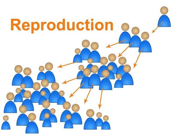 Croissance de la population montre Populace anticiper et la démographie — Photo