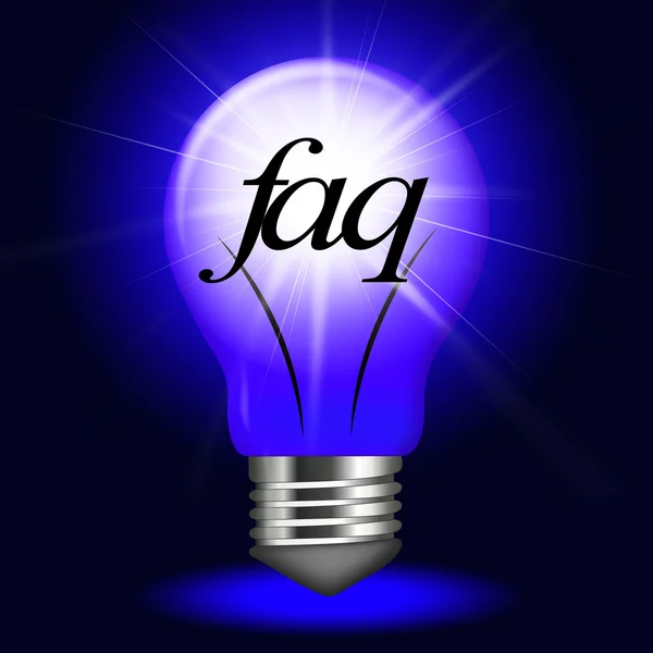 FAQ pytania reprezentuje informacje kwestionowanie i pomoc — Zdjęcie stockowe
