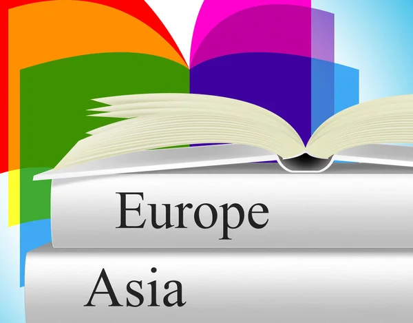 Books Travel Indicates Asia Voyage And Fiction — Stock Photo, Image