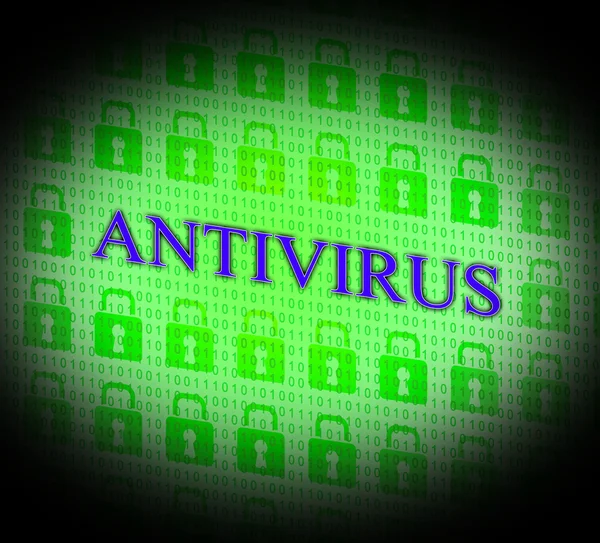 Security Antivirus Represents Login Risk And Unsecured — Stock Photo, Image