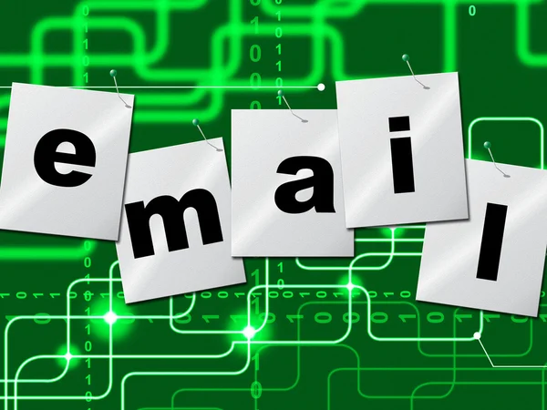 E-mails de e-mail mostra enviar mensagem e responder — Fotografia de Stock