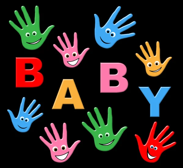 Bebek eller ebeveynlik yenidoğan ve ebeveynlik temsil eder — Stok fotoğraf