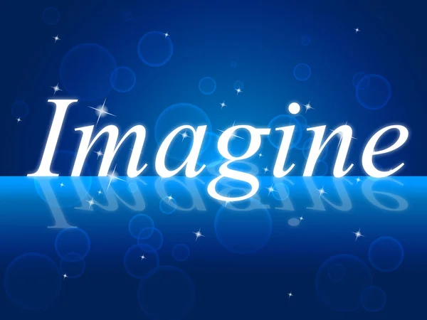 Imagine Thoughts Indicates Thoughtful Imagining And Vision — Stock Photo, Image