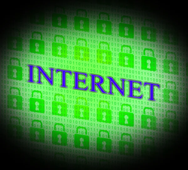 Internet en ligne représente le World Wide Web et les sites Web — Photo