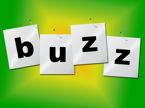Buzz Word indica pubbliche relazioni e pubblicità — Foto Stock