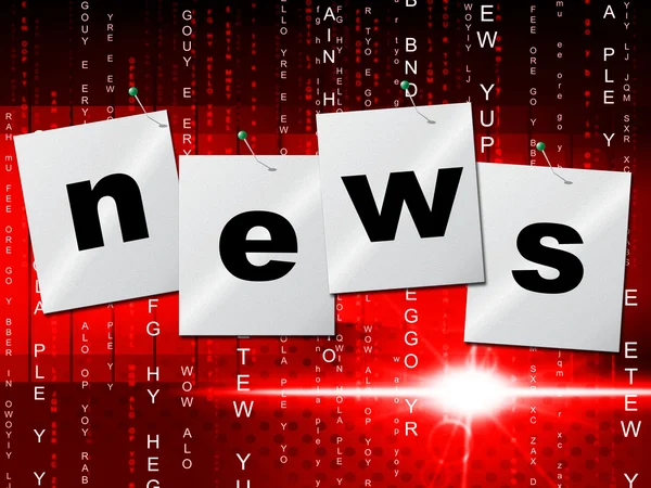 News Media Shows Radios Article And Headlines — Stock Photo, Image
