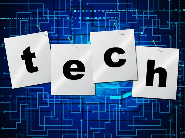 Elektronische schakeling vertegenwoordigt hi tech en informatica — Stockfoto