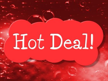 Hot Deal Indicates Cheap Discounted And Bargain clipart
