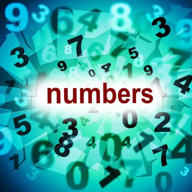 Matematik sayma gösterir bir iki üç ve öğrenin